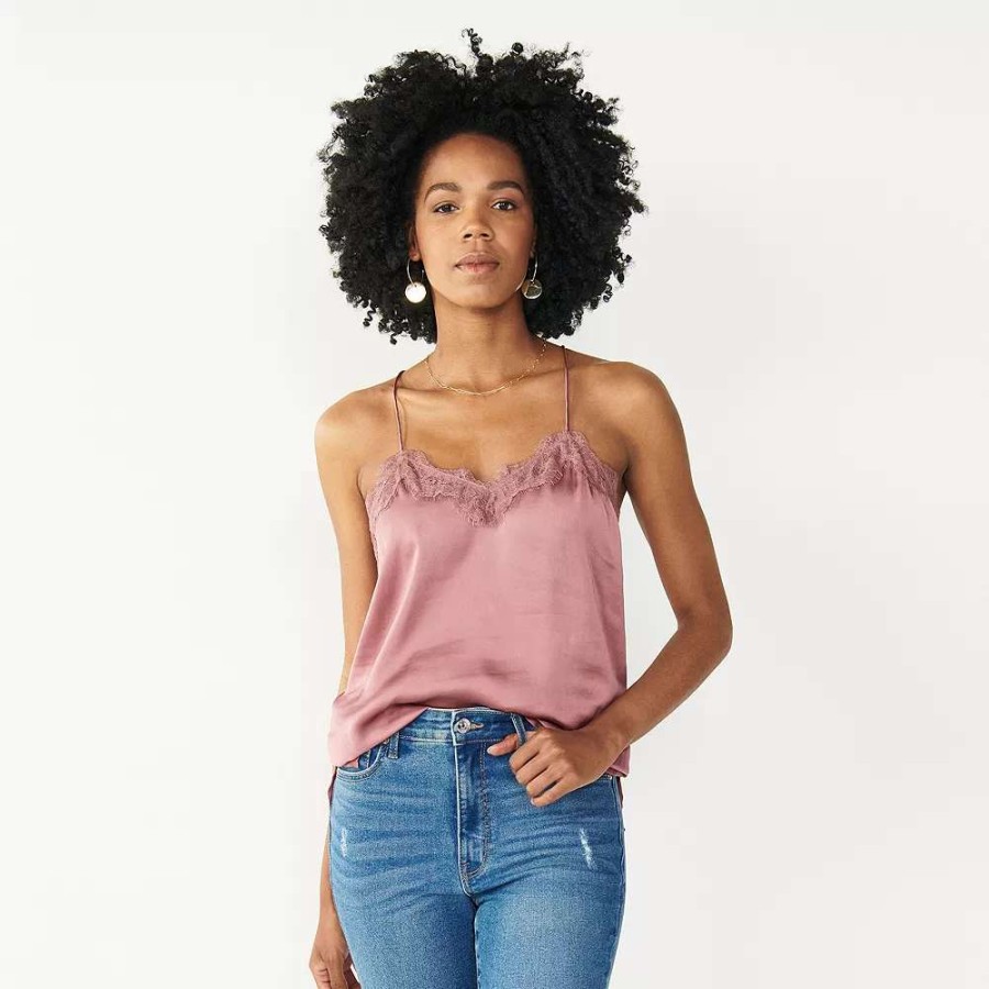 Clothing * | Women'S Nine West Lace Trim Cami