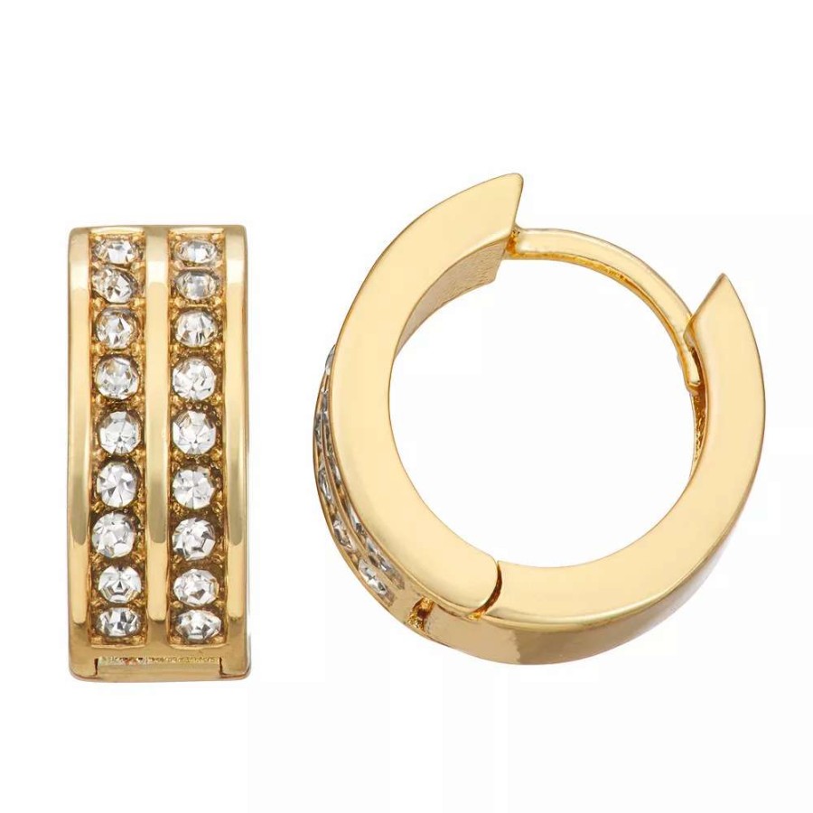 Jewelry * | Nine West Gold Tone Huggie Hoop Earrings