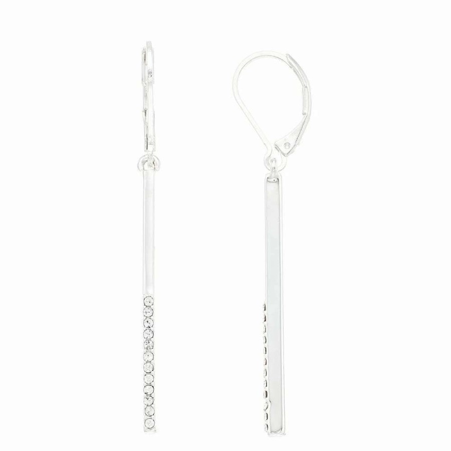 Jewelry * | Nine West Pave Stick Linear Drop Earrings