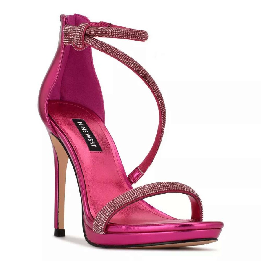 Shoes * | Nine West Lavern Women'S Strappy Rhinestone Dress Sandals