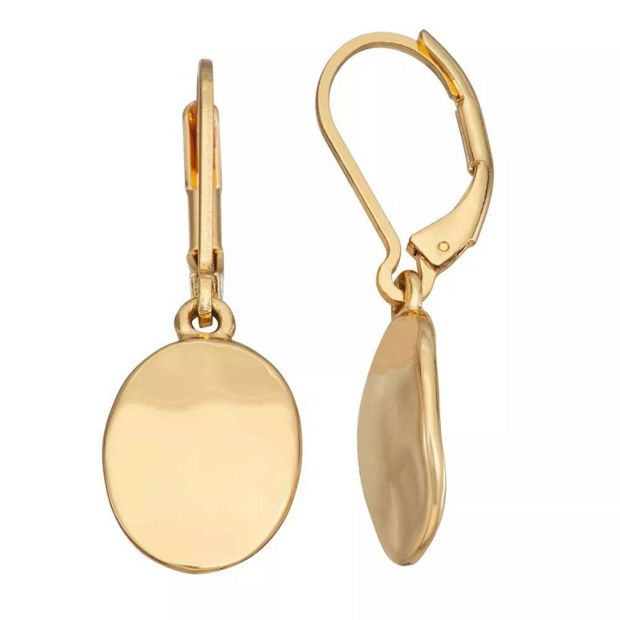 Jewelry * | Nine West Gold Tone Wavy Drop Earrings