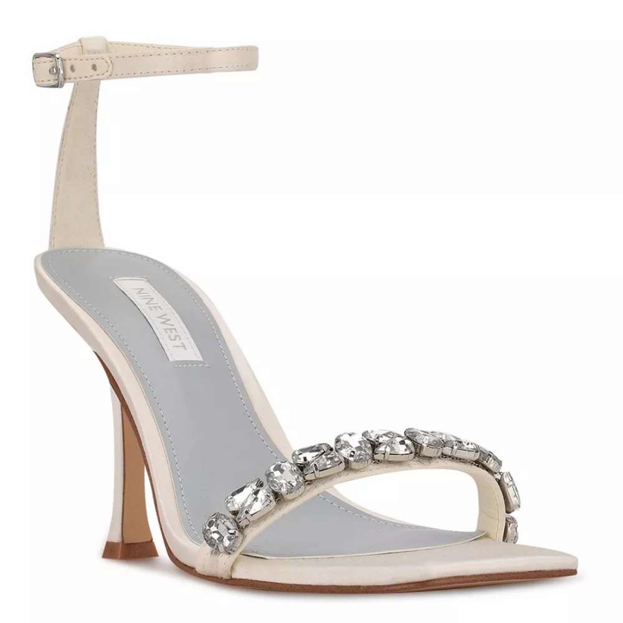 Shoes * | Nine West Yazmin Women'S Rhinestone High Heel Dress Sandals