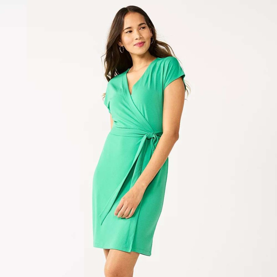 Clothing * | Women'S Nine West Dolman Sleeve Wrap Dress