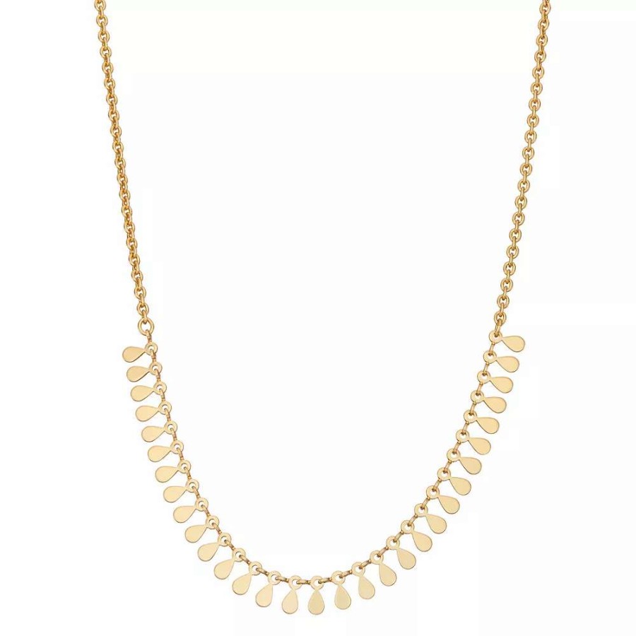 Jewelry * | Nine West Gold Tone Shaky Frontal Necklace