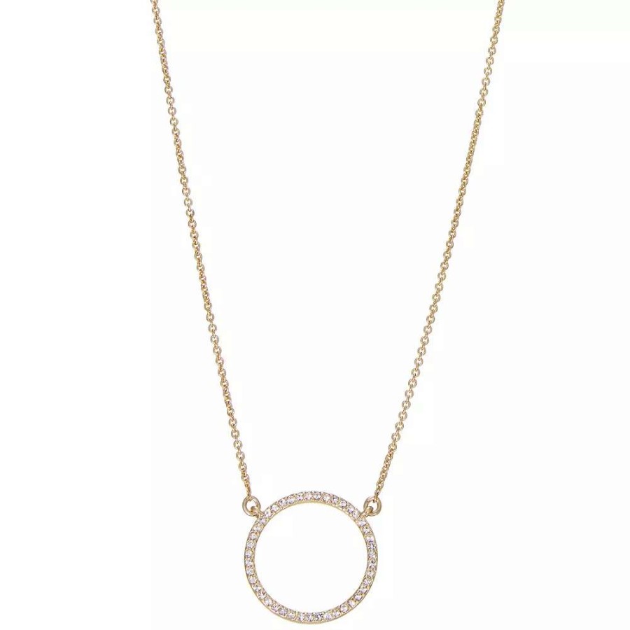 Jewelry * | Nine West Crystal Circle Pendant Necklace