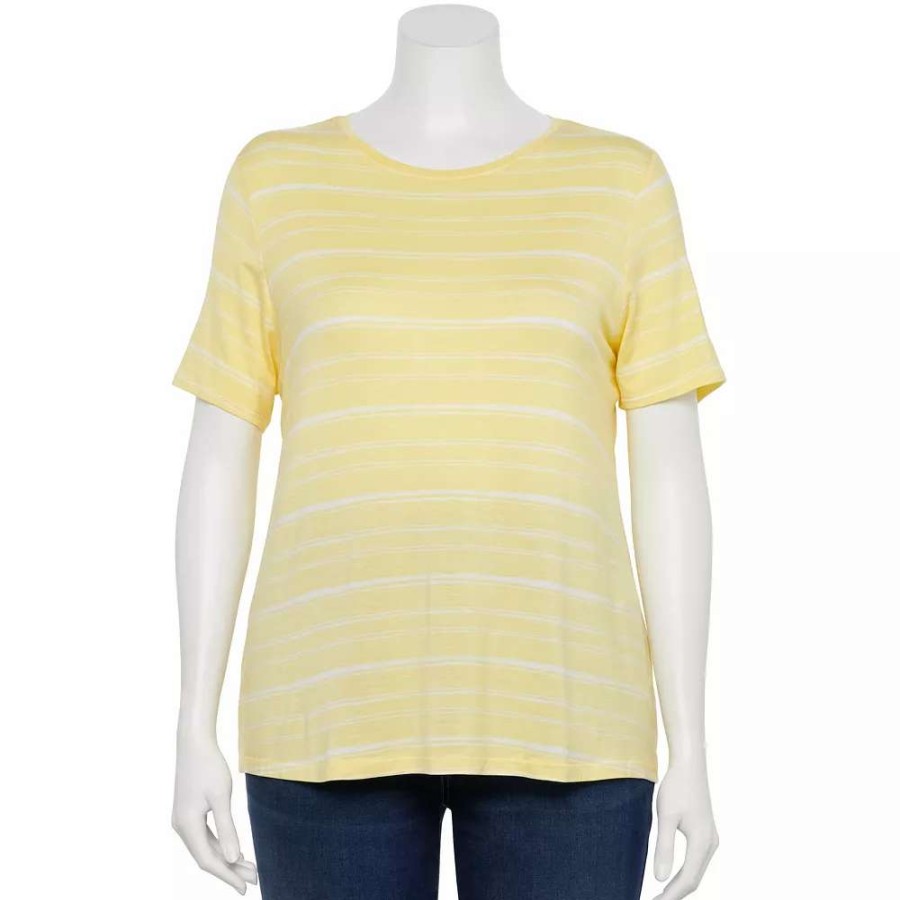 Clothing * | Plus Size Nine West Essential Crewneck Tee