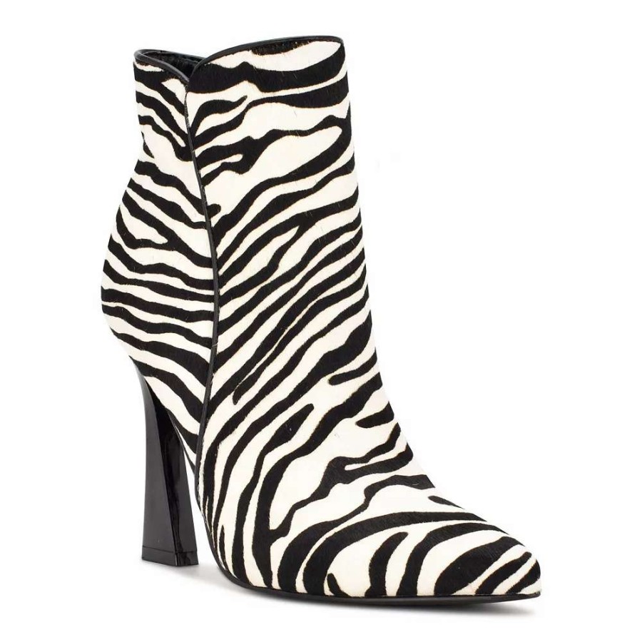 Shoes * | Nine West Torrie Women'S Heeled Ankle Boots Zebra