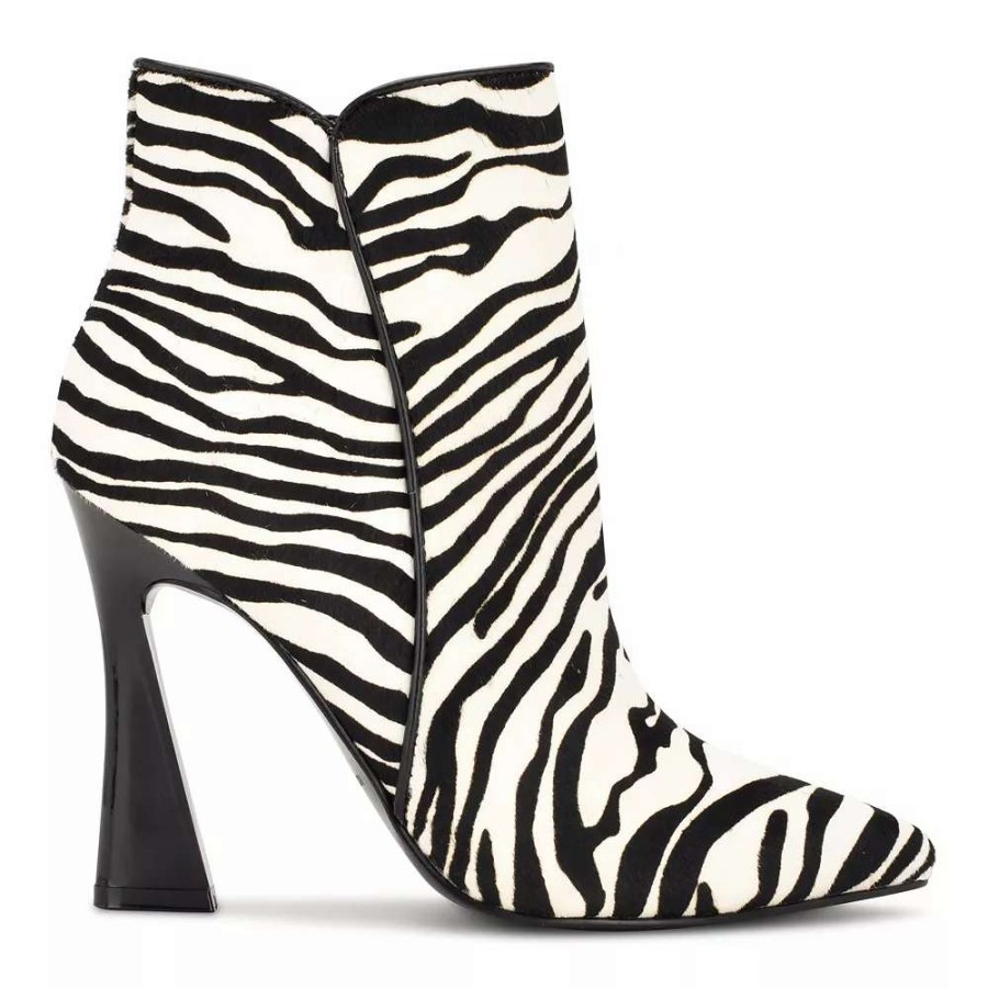 Shoes * | Nine West Torrie Women'S Heeled Ankle Boots Zebra