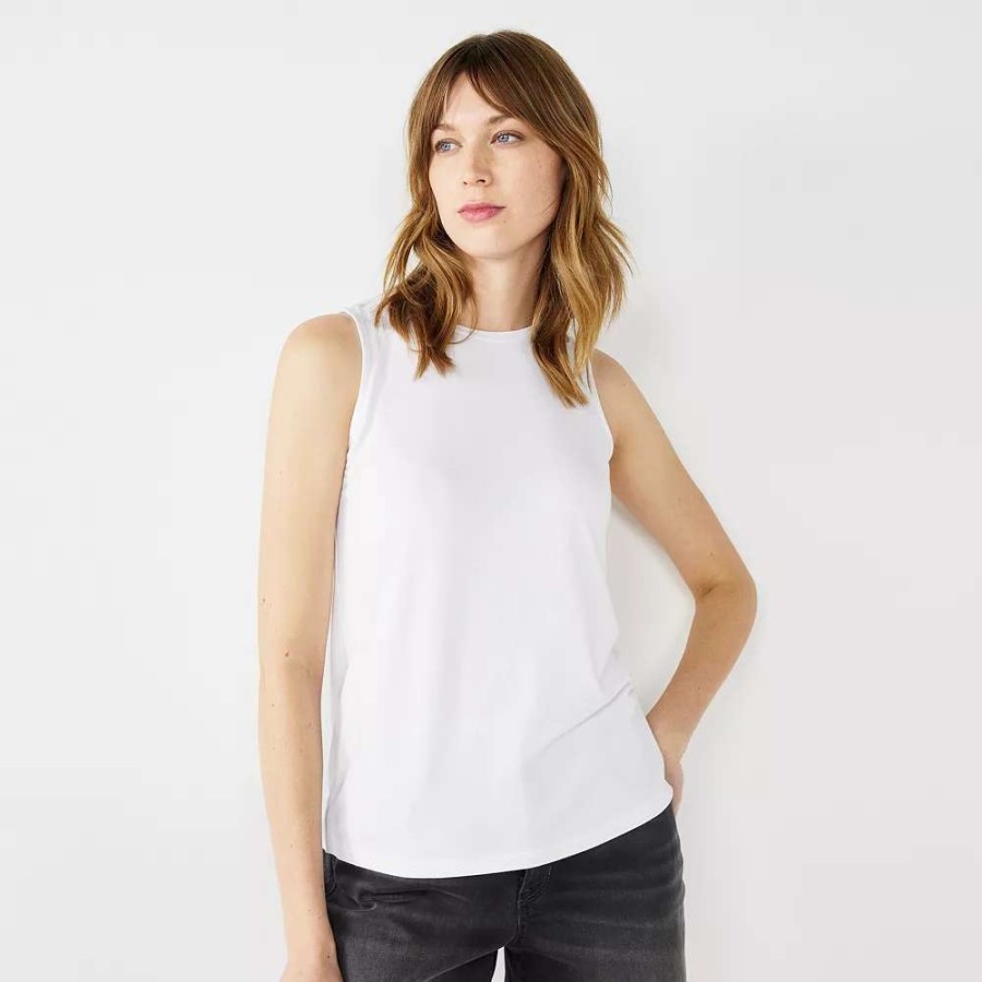 Clothing * | Nine West Essential Easy High-Neck Tank