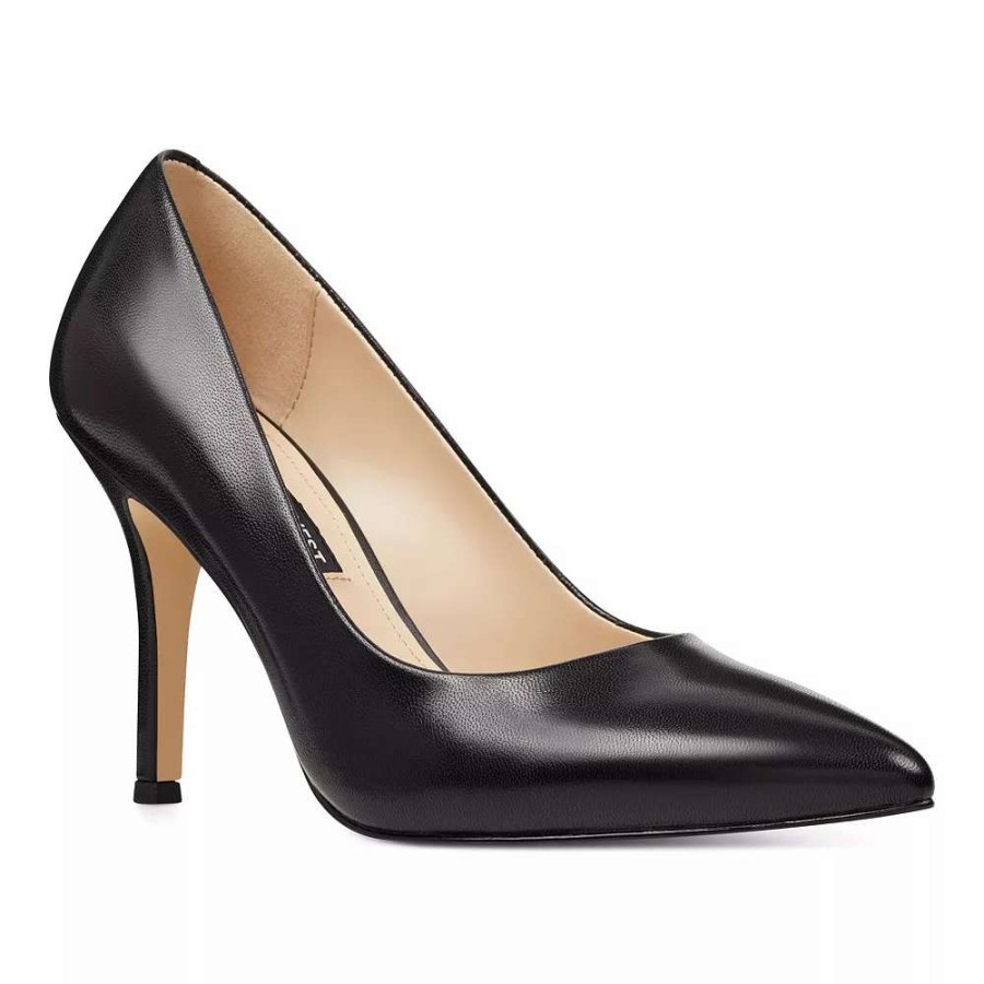 Shoes * | Nine West Flax Women'S Leather Pumps Black Leather