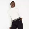 Clothing * | Women'S Nine West Long Sleeve Fitted Turtleneck Top