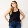 Clothing * | Plus Size Nine West Sculpt Squareneck Tank