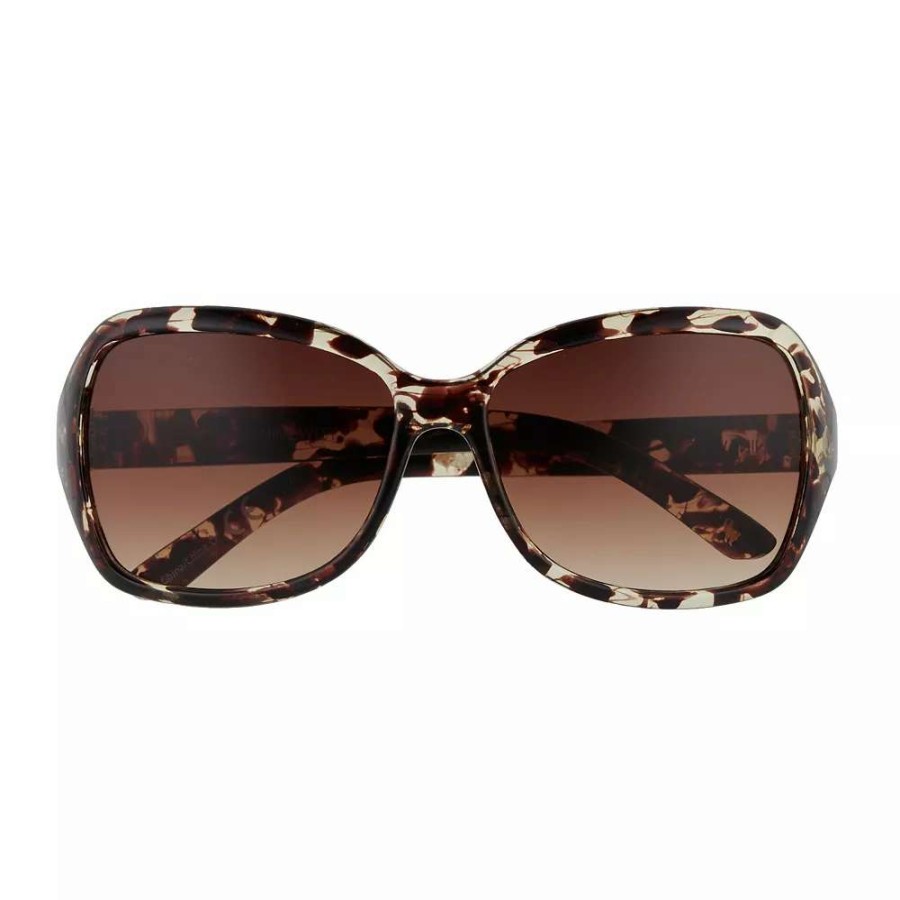 Accessories * | Women'S Nine West 61Mm Large Plastic Square Sunglasses