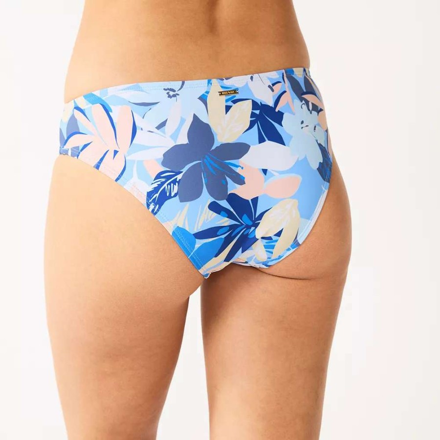 Clothing * | Women'S Nine West Floral Water Color Scoop Swim Bottoms