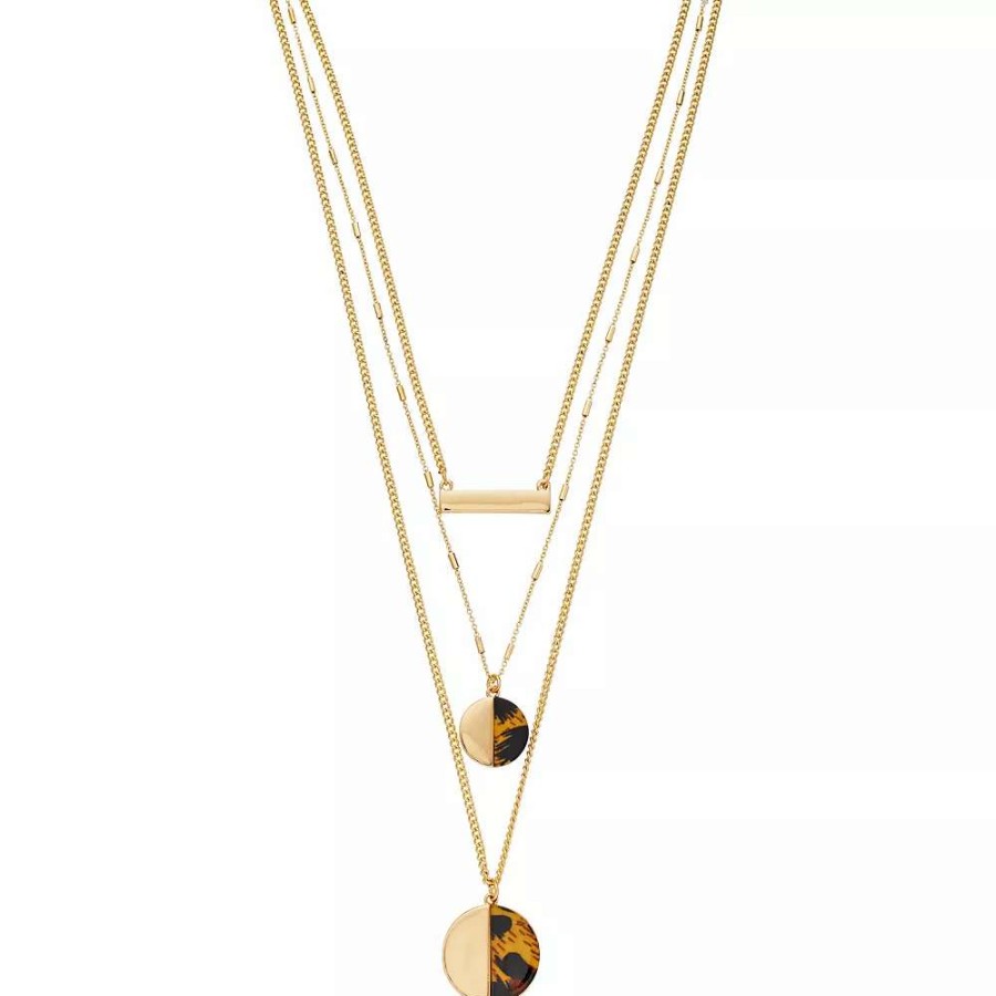 Jewelry * | Nine West Cheetah Multi Strand Necklace