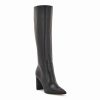 Shoes * | Nine West Danee Women'S Leather Knee-High Boots Black Leather