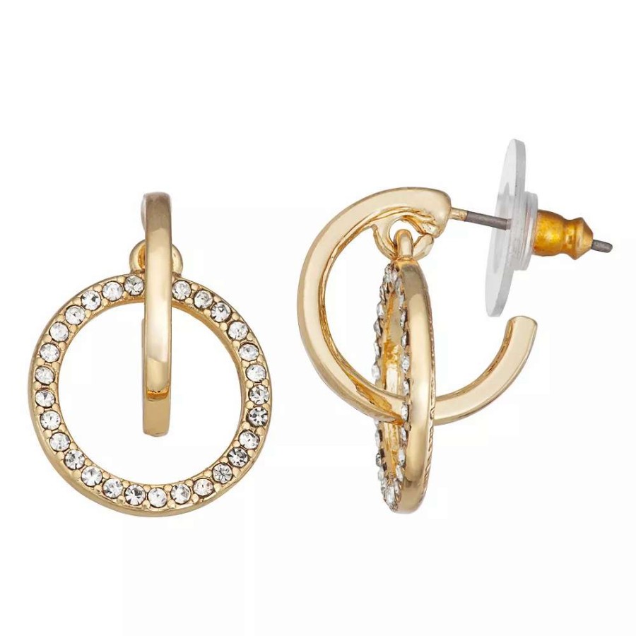 Jewelry * | Nine West Simulated Crystal Orbital Hoop Earrings