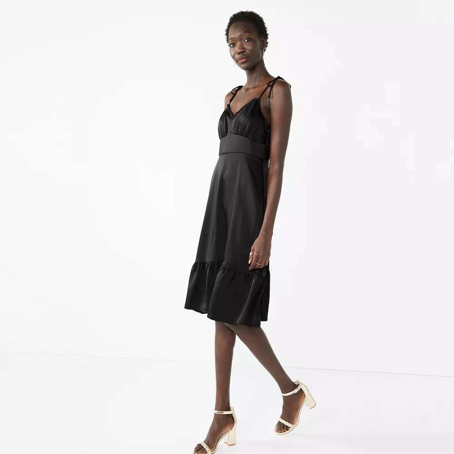 Clothing * | Women'S Nine West Strappy Empire Midi Dress