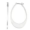 Jewelry * | Nine West Flat Bottom Oval Hoop Earrings