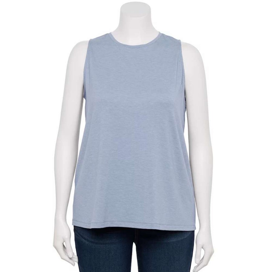 Clothing * | Plus Size Nine West Essential Easy High-Neck Tank