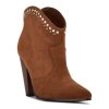 Shoes * | Nine West Sera Women'S Suede Boots Cognac Suede