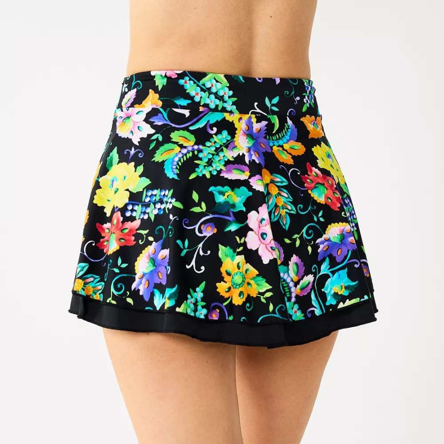 Clothing * | Women'S Nine West Reversible Floral Swim Skirt