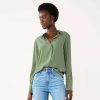 Clothing * | Petite Nine West Drapey Shirt