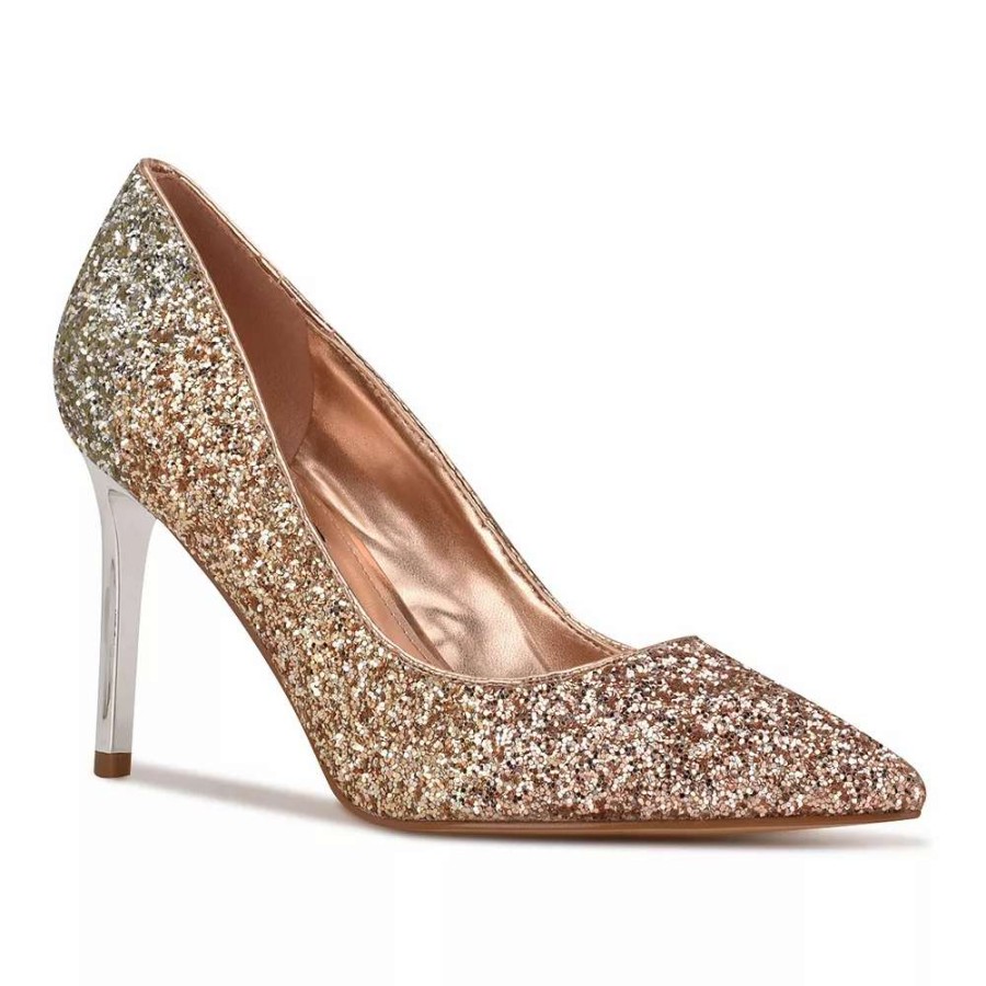 Shoes * | Nine West Ezra 03 Women'S Pointed Toe Pumps Warm Ombre Glitter