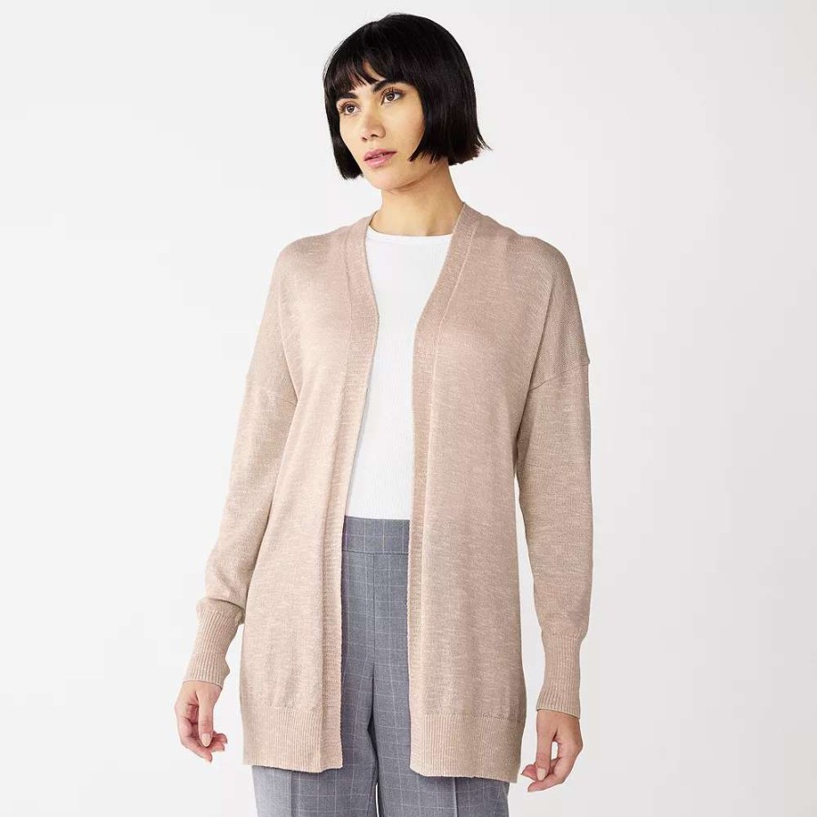 Clothing * | Petite Nine West Essential Boxy Cardigan Sweater