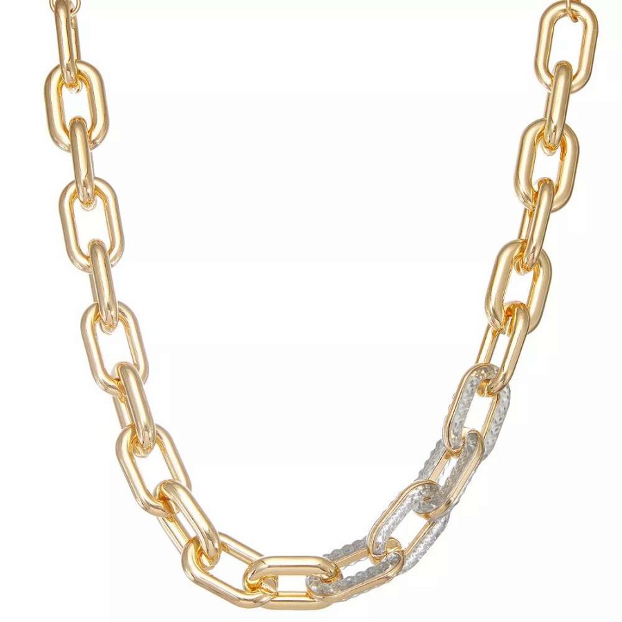 Jewelry * | Nine West Gold Tone Link Collar Necklace