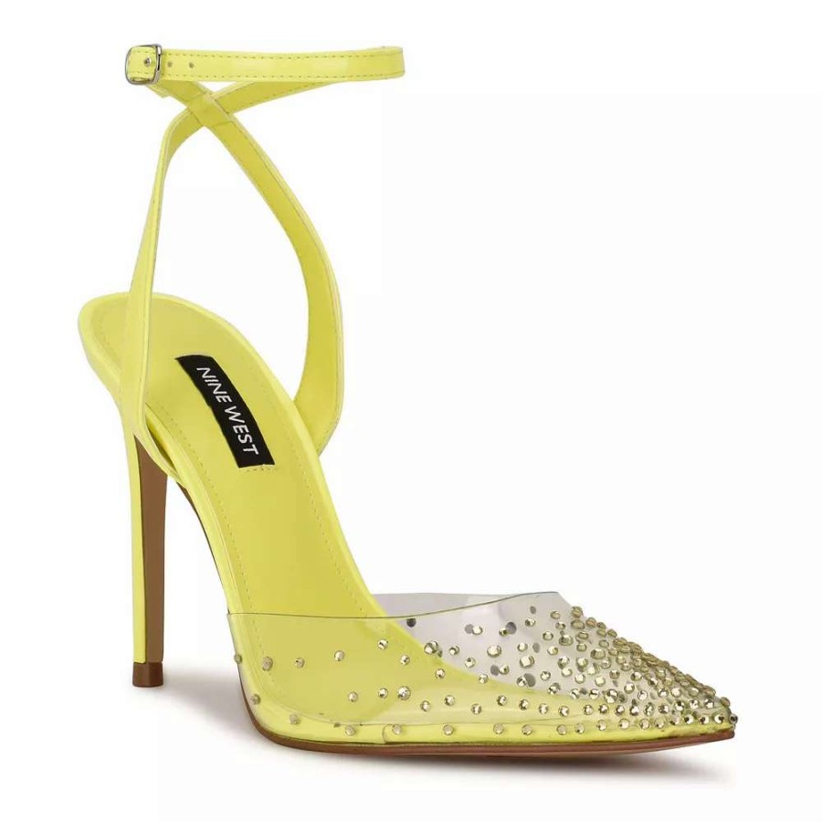 Shoes * | Nine West Foreva Women'S Dress Pumps Clear Neon Yellow