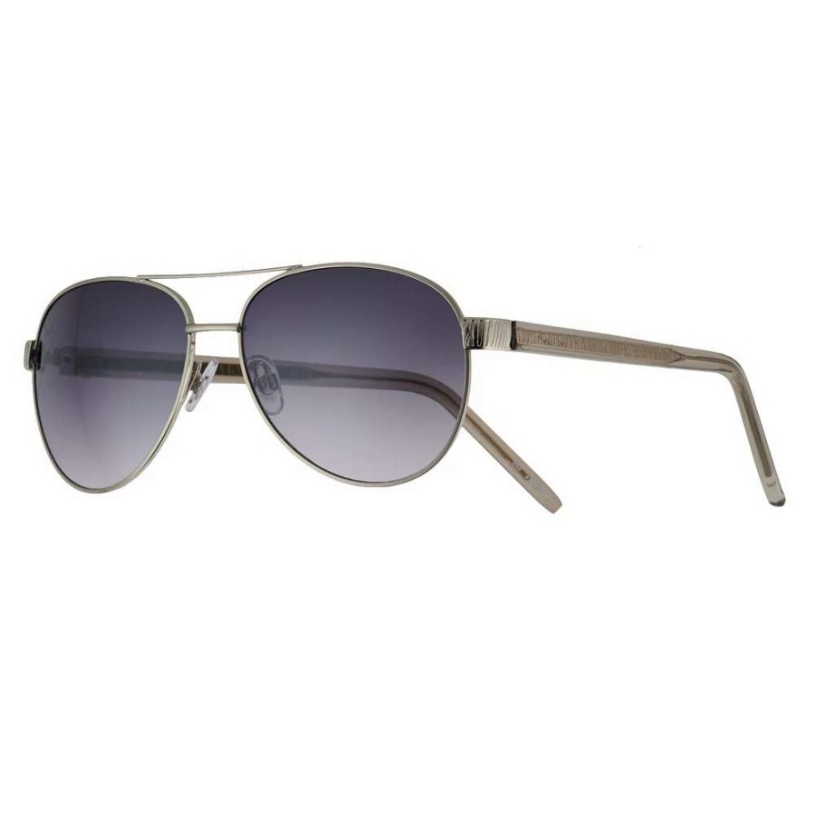 Accessories * | Women'S Nine West 58Mm Metal Aviator With Textured Wire Core Sunglasses