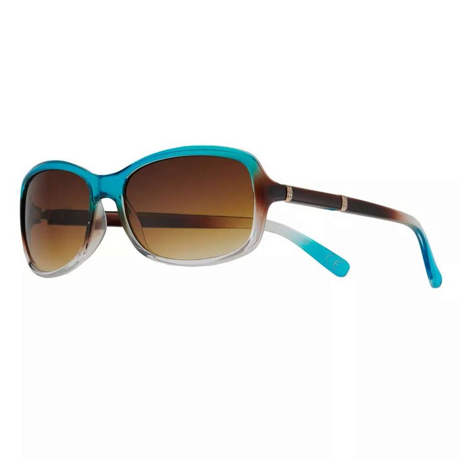 Accessories * | Women'S Nine West 58Mm Oval Wrap Sunglasses