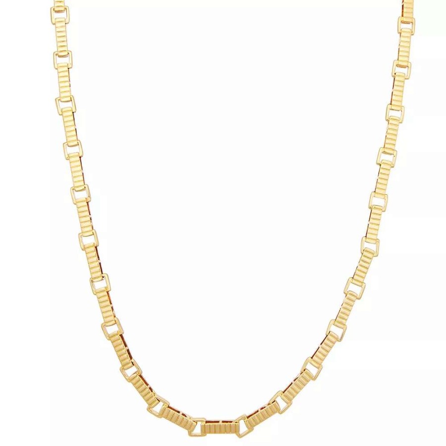 Jewelry * | Nine West Gold Tone Textured Collar Necklace