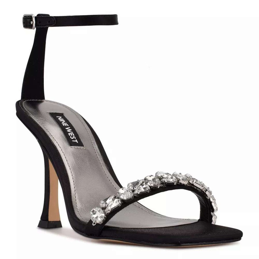 Shoes * | Nine West Yazmin Women'S Rhinestone High Heel Dress Sandals