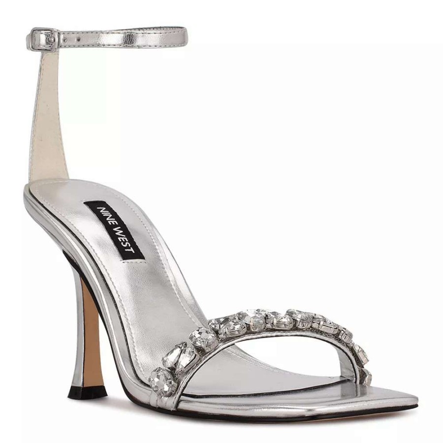 Shoes * | Nine West Yazmin Women'S Rhinestone High Heel Dress Sandals