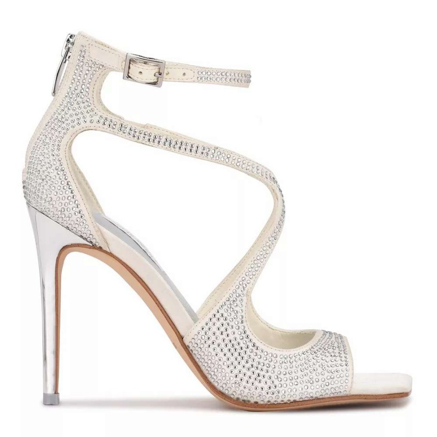 Shoes * | Nine West Tulah Women'S Rhinestone Dress Sandals