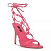 Shoes * | Nine West Mix Women'S Ankle Wrap Dress Sandals Pink