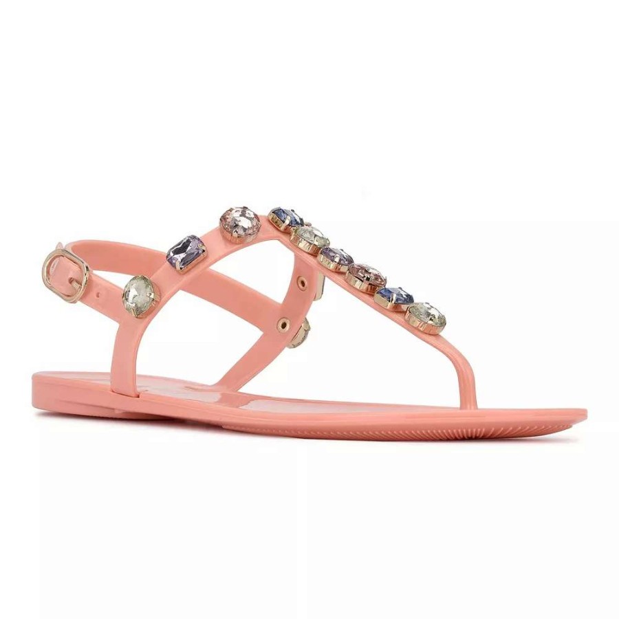 Shoes * | Nine West Juniper Women'S T-Strap Sandals Light Pink