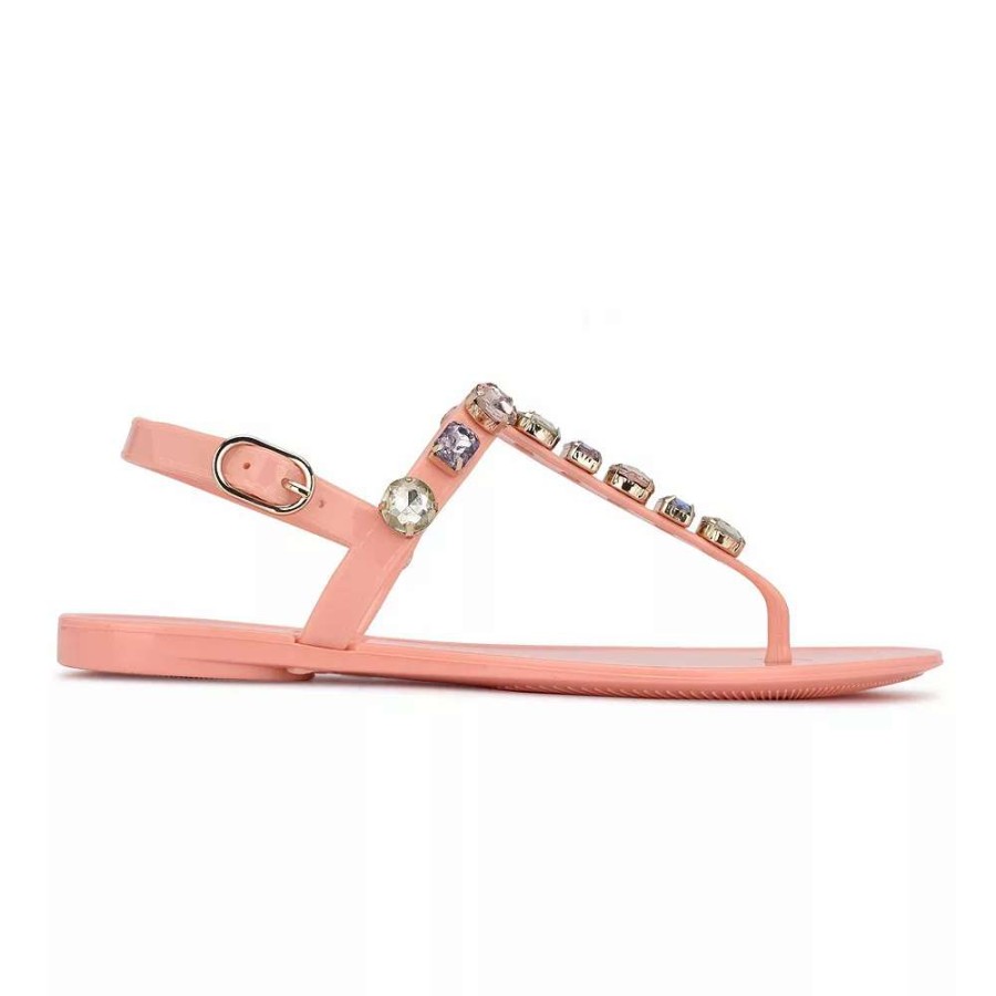 Shoes * | Nine West Juniper Women'S T-Strap Sandals Light Pink