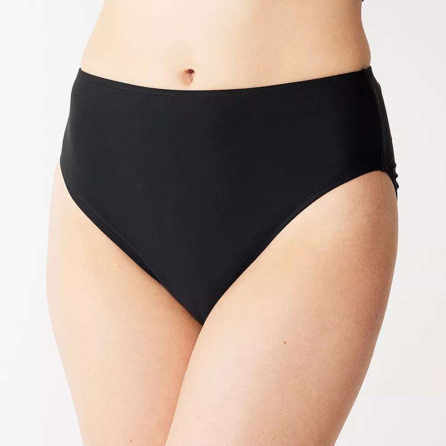 Clothing * | Women'S Nine West Tummy Slimmer High-Waist Swim Bottoms