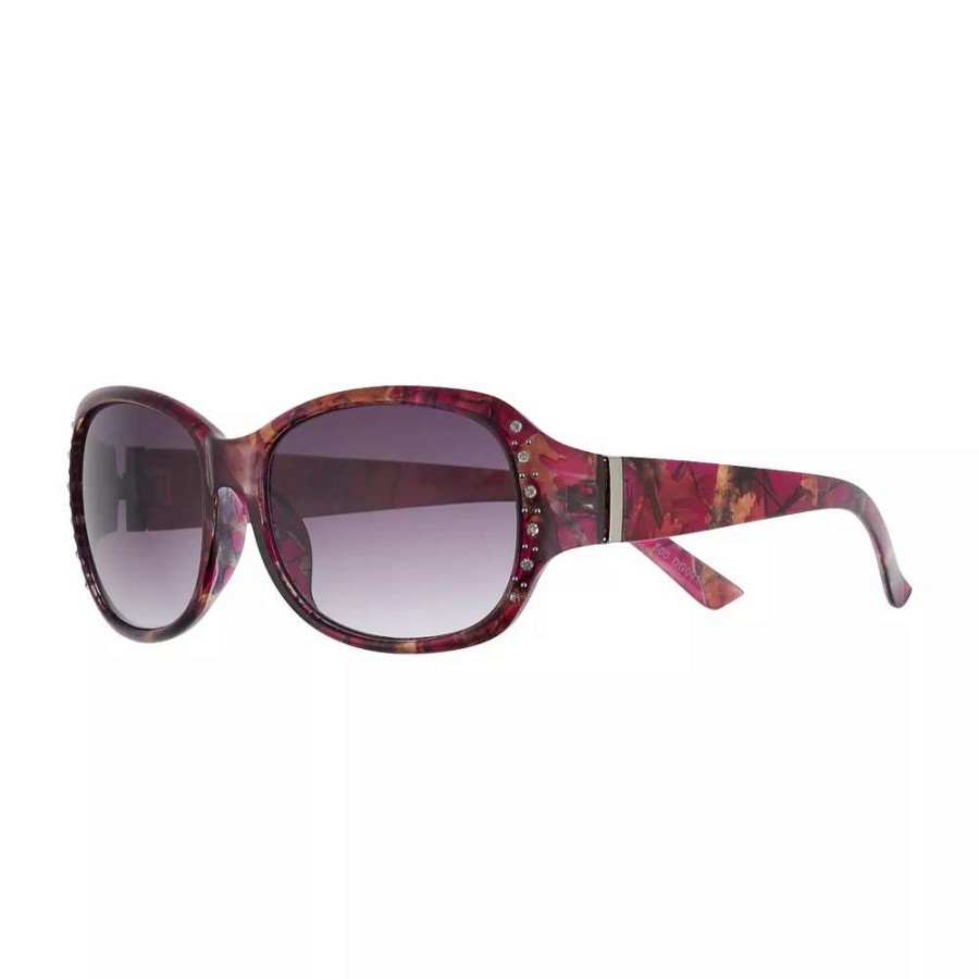 Accessories * | Women'S Nine West 58Mm Rectangle Sunglasses With Simulated Crystal & Stud Details