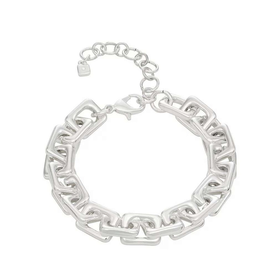 Jewelry * | Nine West Silver Tone Link Chain Bracelet