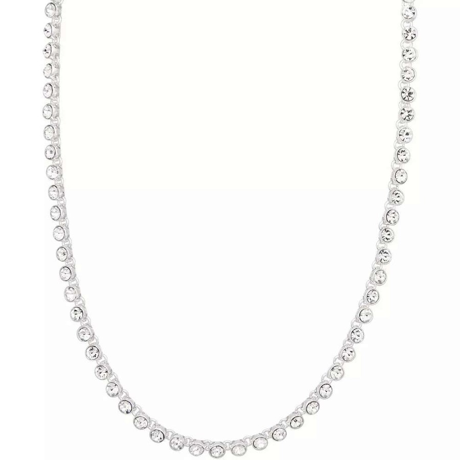 Jewelry * | Nine West Silver Tone Tennis Necklace