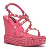 Shoes * | Nine West Harte Women'S Wedge Sandals Pink