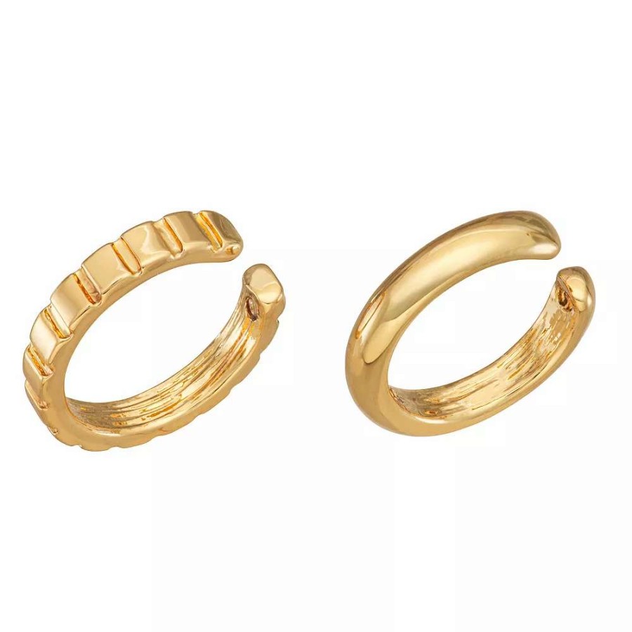 Jewelry * | Nine West Gold Tone Ear Cuffs 2-Piece Set