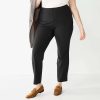 Clothing * | Plus Size Nine West Side Zip High-Waisted Skinny Ankle Pants