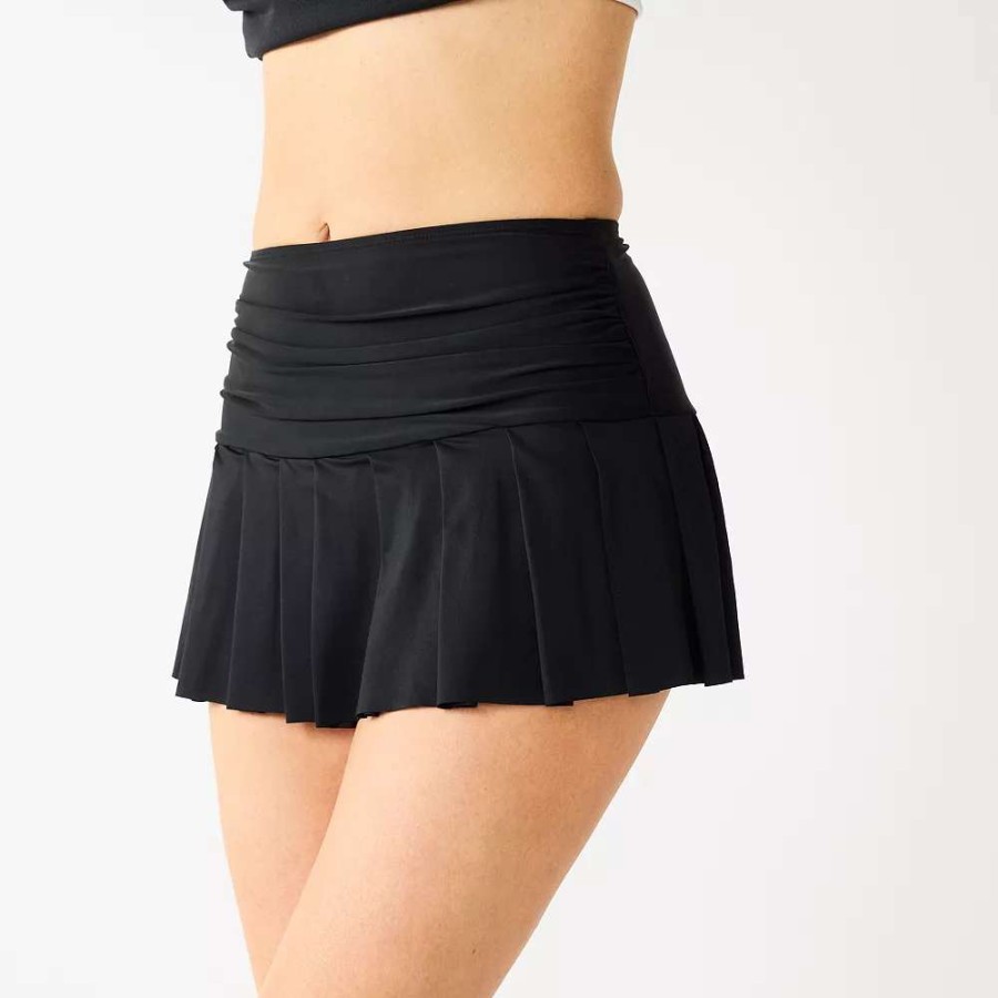 Clothing * | Women'S Nine West Pleated Swim Skirt