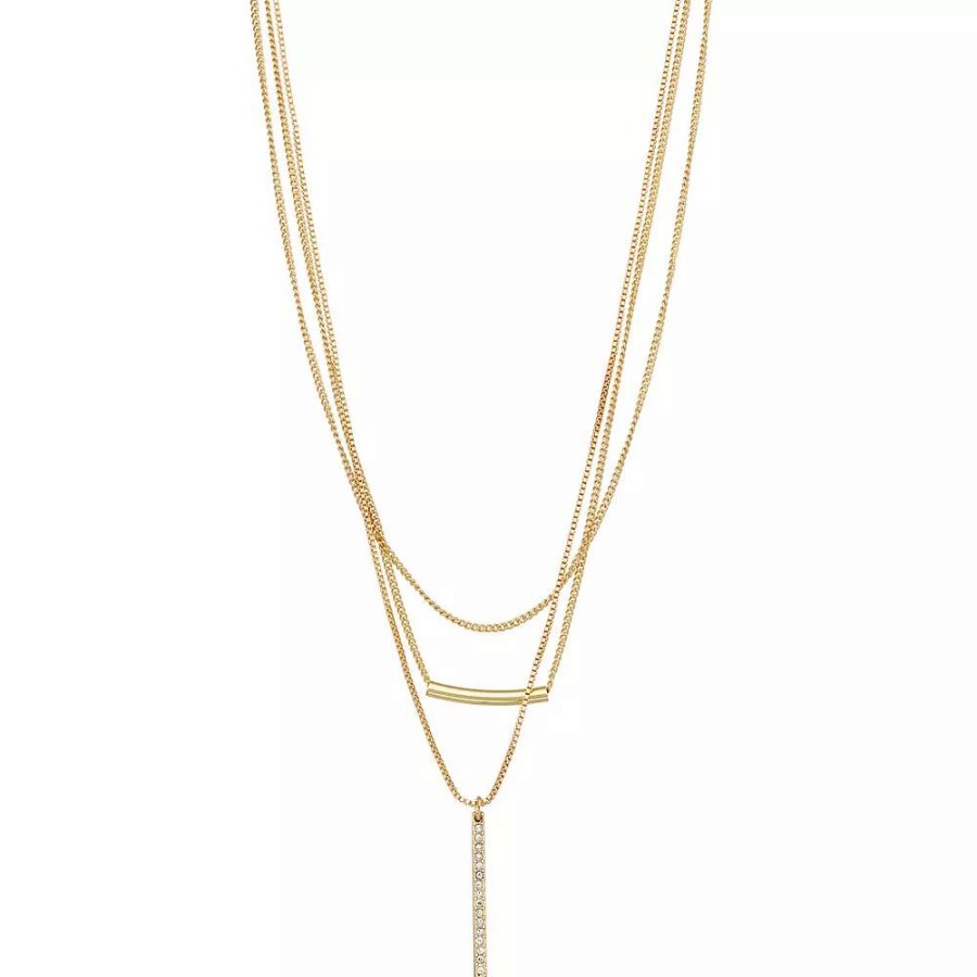 Jewelry * | Nine West Simulated Crystal Multi-Strand Necklace