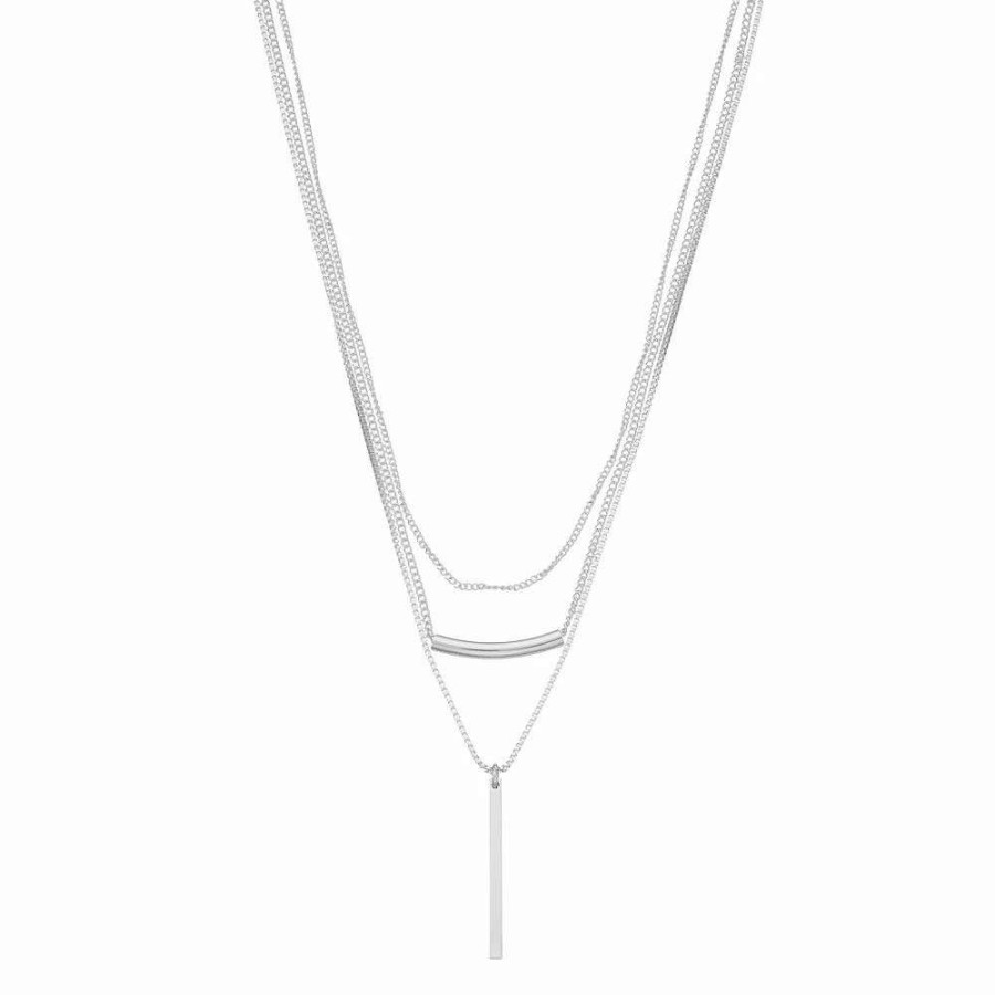 Jewelry * | Nine West Simulated Crystal Multi-Strand Necklace